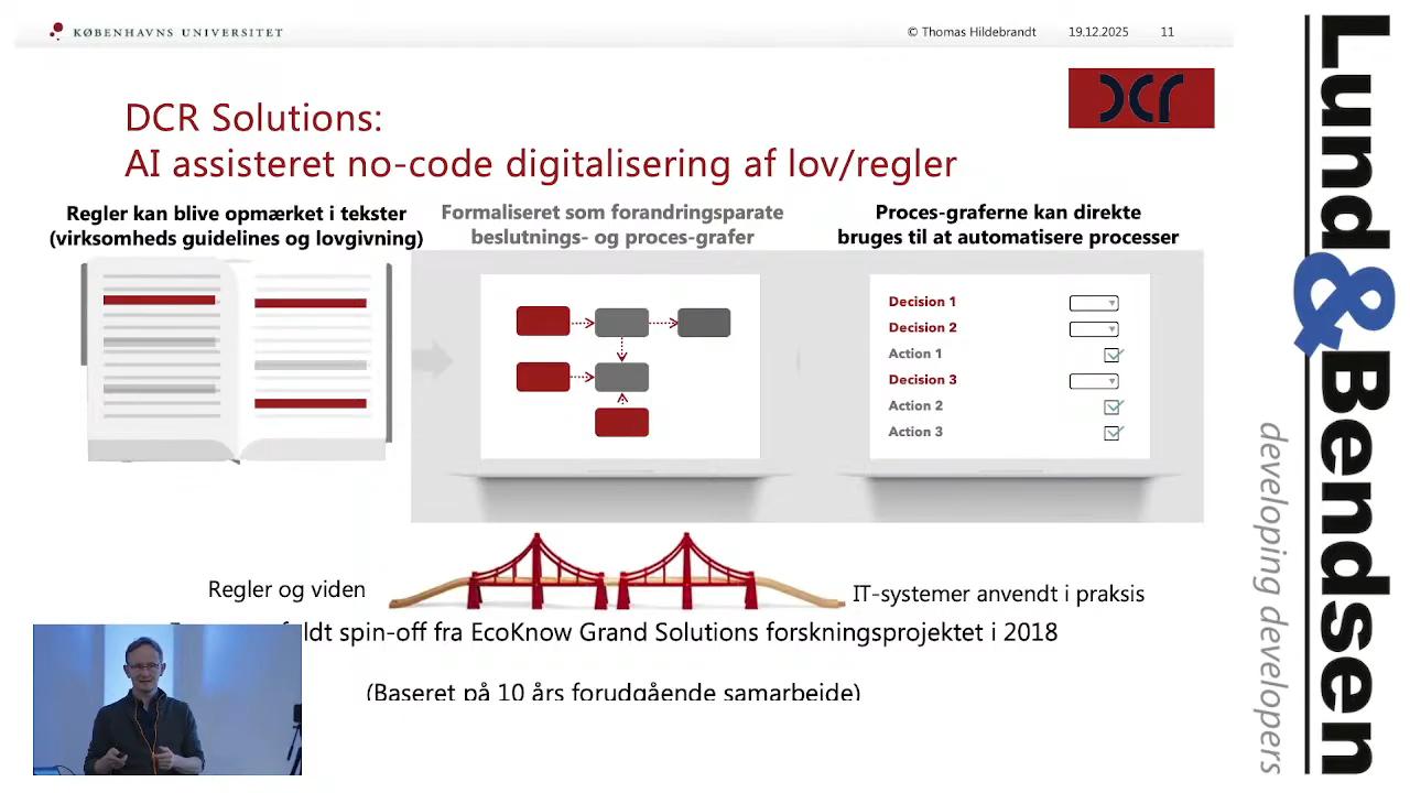 Agil digitalisering af forretningsprocesser, lovgivning og pålidelige chatbots